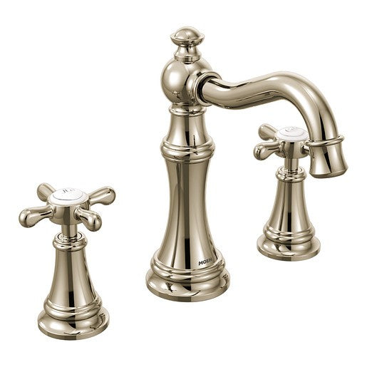 Moen TVS42114NL Weymouth Two-Handle Bathroom Faucet Trim Kit - Polished Nickel