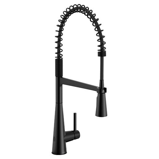 Moen 5925EWBL Sleek 1.5 GPM Single Hole Pre-Rinse Pull Down Kitchen Faucet