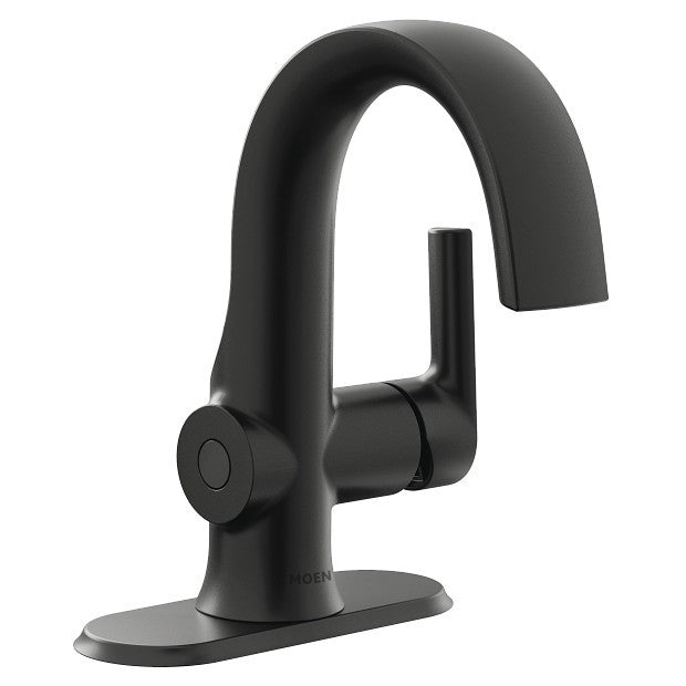 Moen S6910EWBL Doux MotionSense Touchless 1-Handle Bathroom Faucet Matte Black