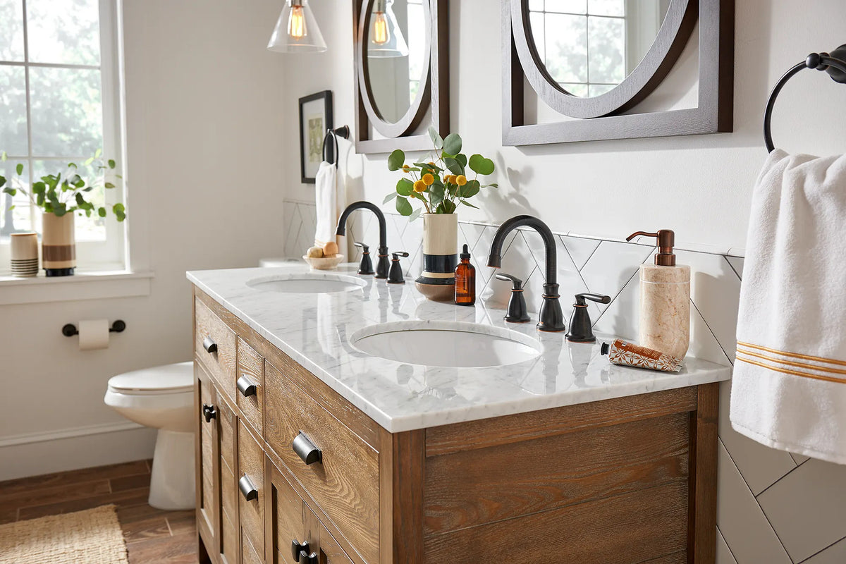 Moen 84539BRB Hilliard 2-Handle High Arc Lavatory Faucet - Mediterranean Bronze