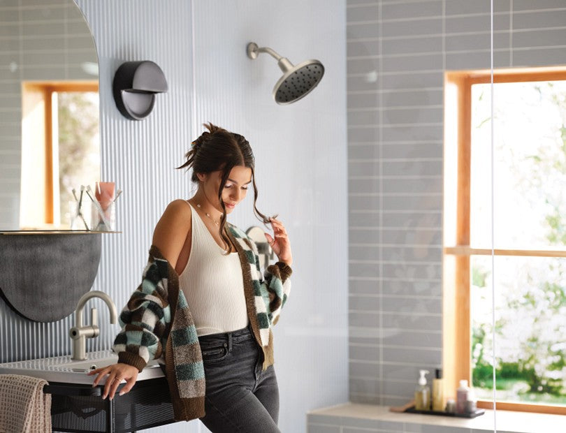 Moen 6221EWBN Cia 1.2 GPM Touchless MotionSense Bathroom Faucet, Brushed Nickel