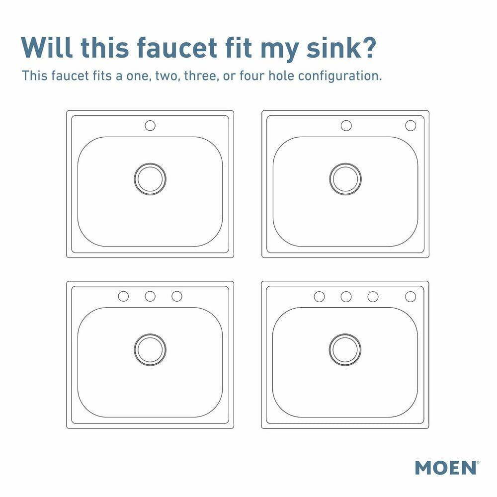 Moen Indi 1-Handle High Arc One-Handle High Arc W/ Soap Disp Matte Black 87194BL