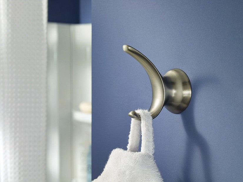 Moen MY1503BN Darcy Double Robe Hook Press & Mark - Brushed Nickel