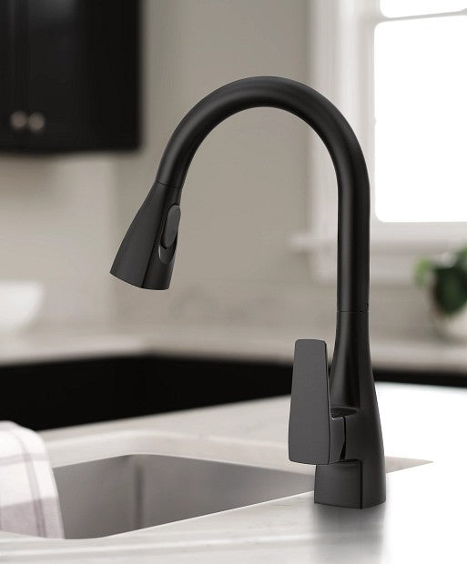 Cfg by Moen 76162BL Slate 1-Handle Pulldown Kitchen Faucet 1.5 GPM-Matte Black