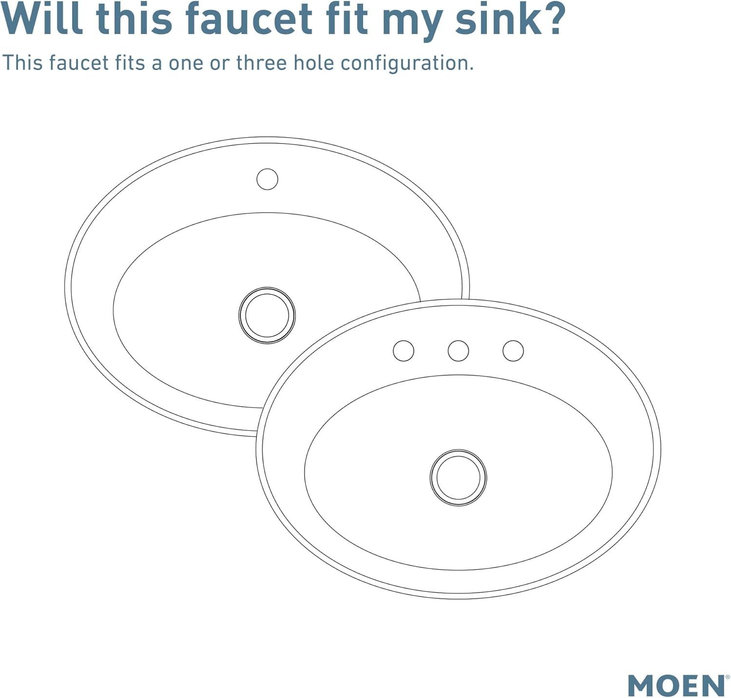 Moen 84346 Karis One-Handle 1-Hole/Centerset Bathroom Faucet w/ DRAIN - Chrome