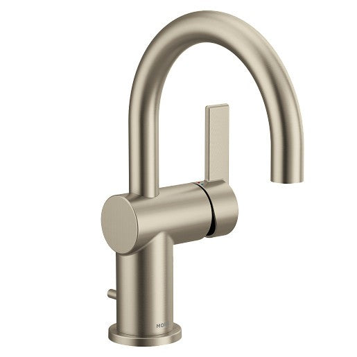 MOEN 6221BN Cia Collection Single Handle Bathroom Sink Faucet - Brushed Nickel
