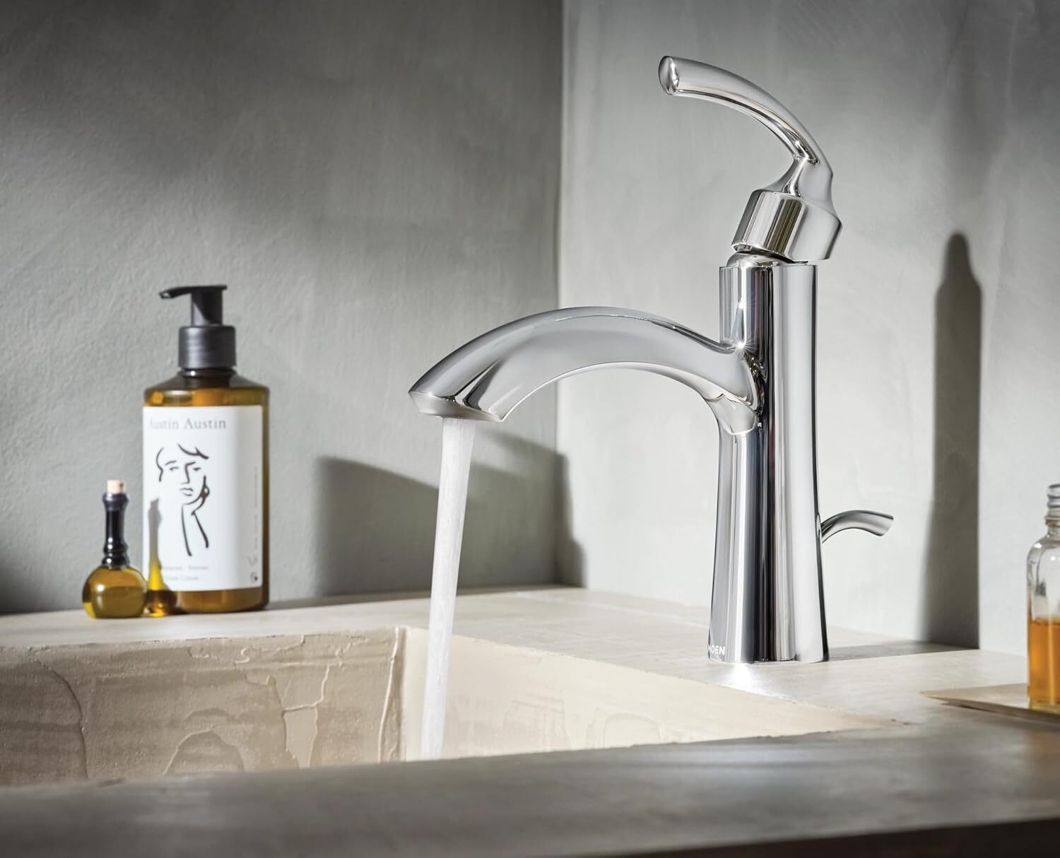 Moen 6170 Glyde Single Handle Bathroom Sink Faucet - Chrome
