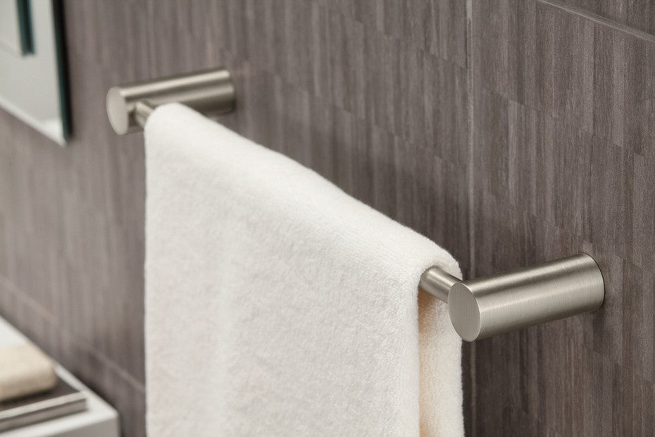 Moen YB0424BN Align 24" Modern Single Towel Bar - Brushed Nickel