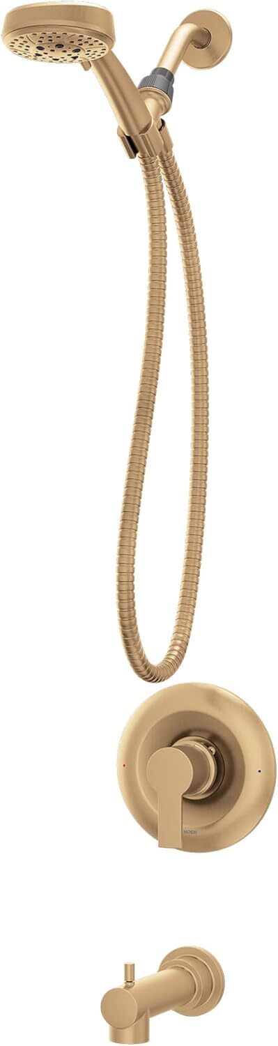 Moen 82618BZG Meena Tub/Shower 4-Spray Hand Shower Faucet w/ VALVE Bronzed Gold