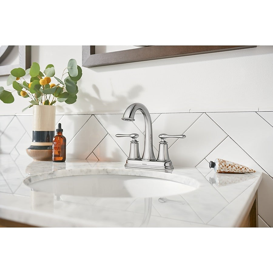Moen Ellicott 84092 2-Handle Centerset Bathroom Faucet & Drain Assembly - Chrome