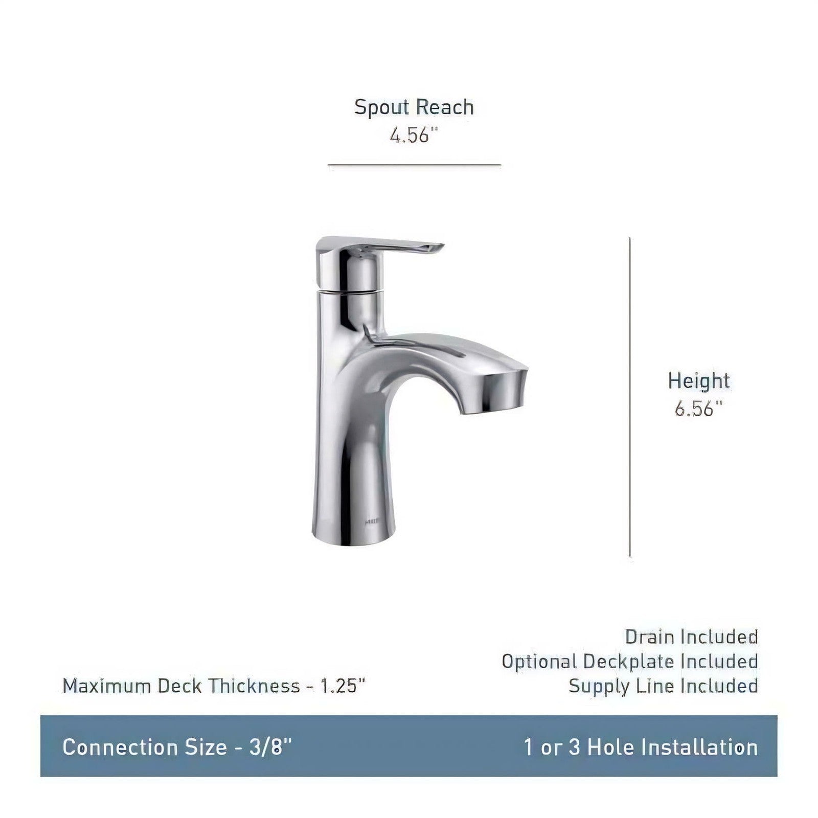 MOEN 84516 Chrome Findlay Single-Handle Single-Hole Bathroom Faucet