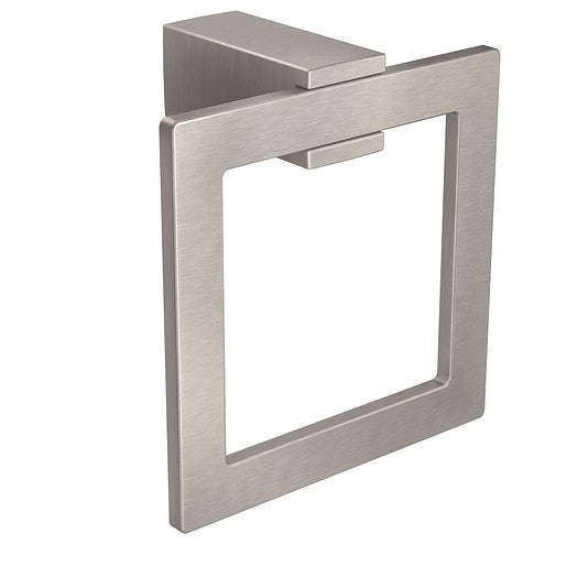 MOEN BP3786BN Kyvos Square Towel Ring- Brushed Nickel