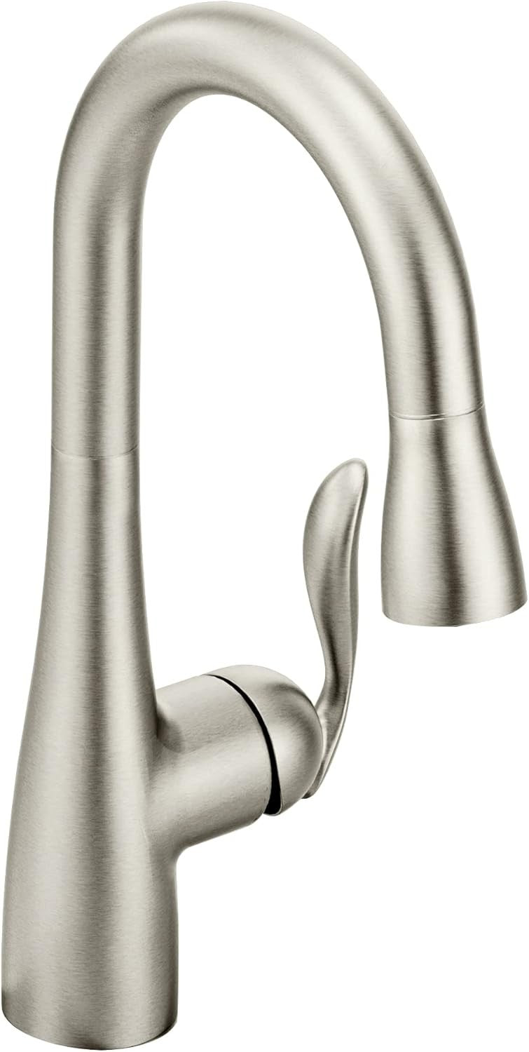 Moen 5995SRS Arbor Spot Resist Stainless 1-Handle High Arc Pulldown Bar Faucet