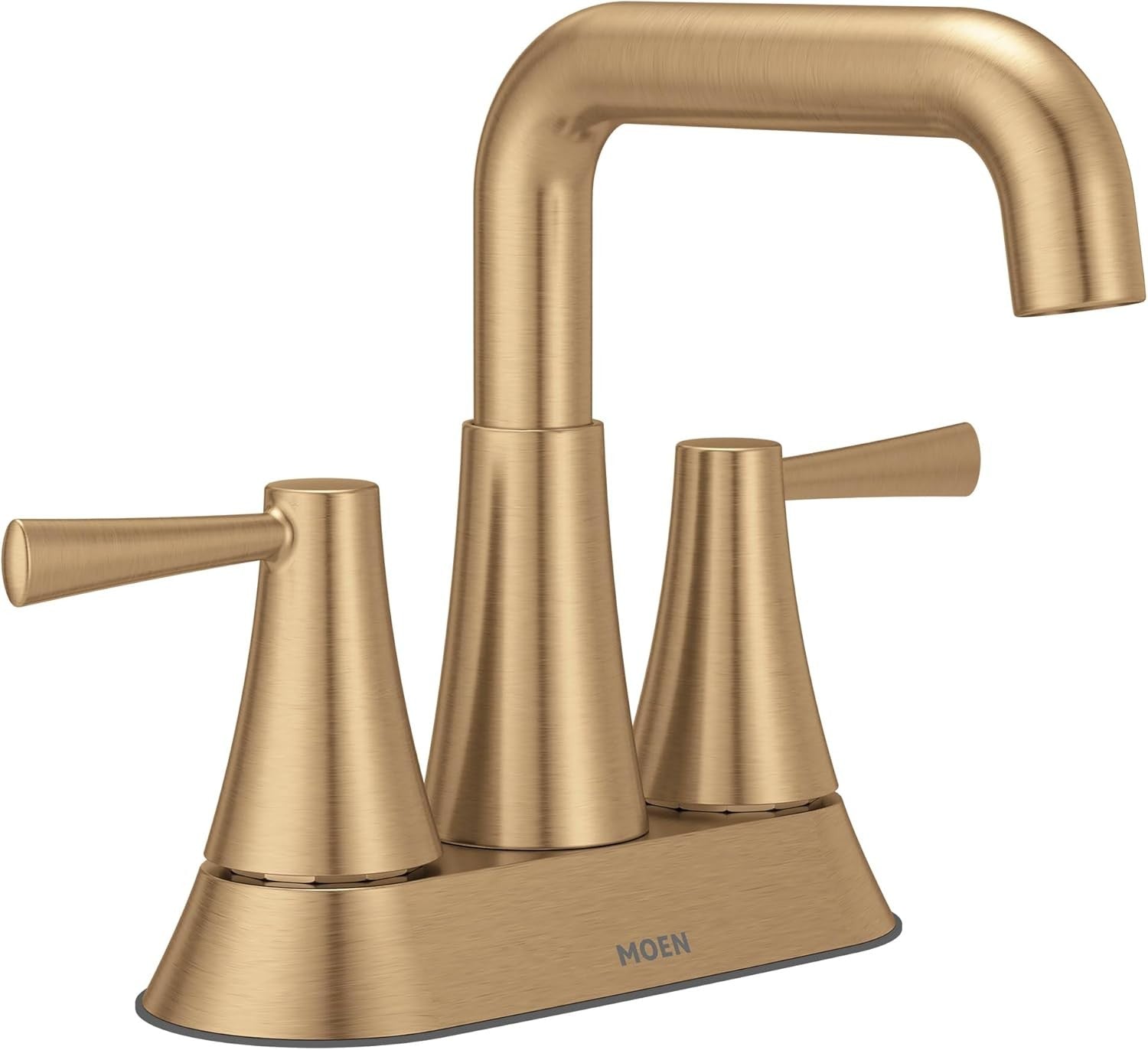 MOEN Ronan 84025BZG 2-Handle 4" Modern Bathroom Sink Faucet - Bronzed Gold