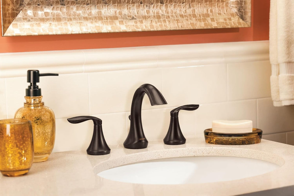 Moen TV6420ORB Eva 2-Handle Widespread Bathroom Faucet - Oil Rubbed Bronze
