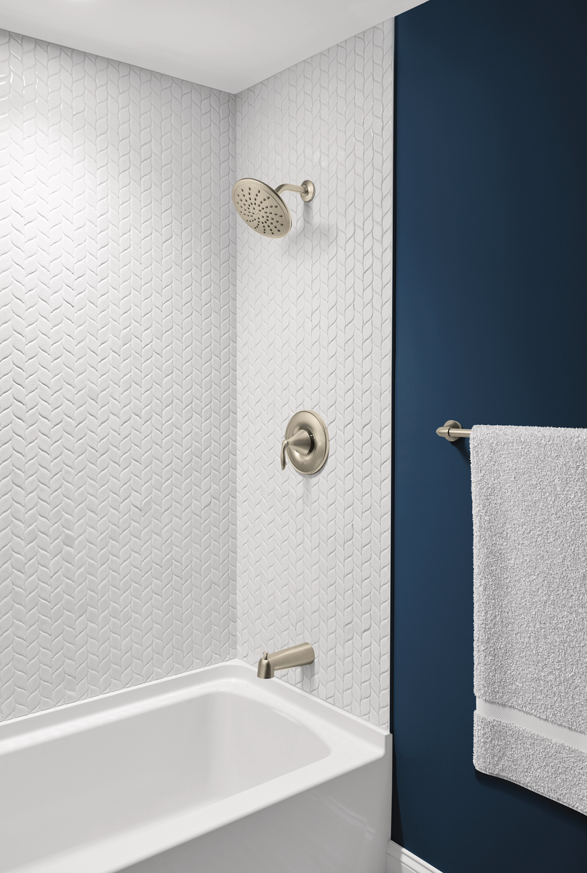 Moen T2233EPBN Eva Tub & Rainshower Shower Faucet Trim, Brushed Nickel