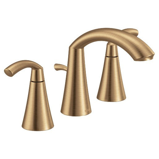 Moen TV6173BZG Glyde 2-Handle Widespread Bathroom Sink Faucet - Bronzed Gold