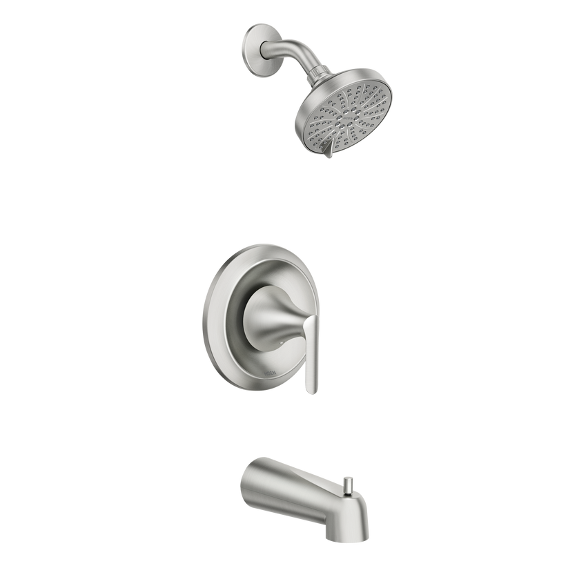 MOEN 82518SRN Findlay 1-Handle Tub & Shower Faucet Spot Resist Brushed Nickel