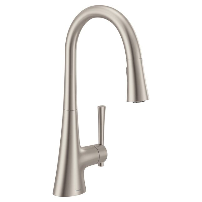 Moen 9126SRS Kurv Single Handle High Arc Pull-Down Kitchen Faucet - Spot Resist