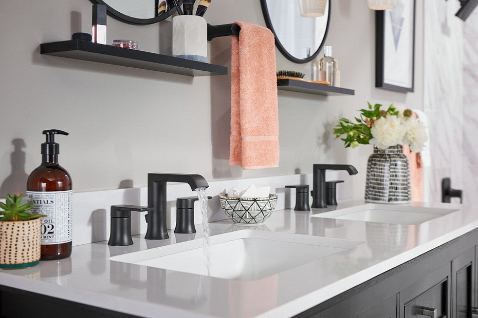 Moen BH3886BL Genta LX Double Post Wall Mounted Hand Towel Bar - Matte Black