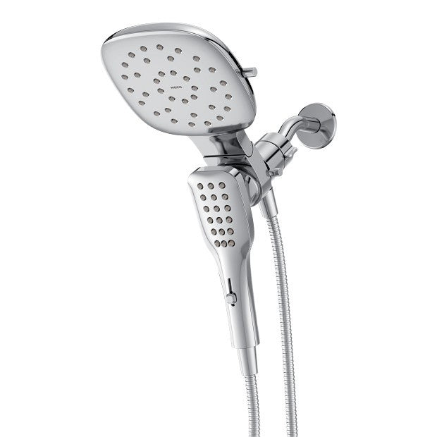 Moen 220C4EP Verso 7" Square Dual Shower Head Handheld Combo 8-Spray - Chrome