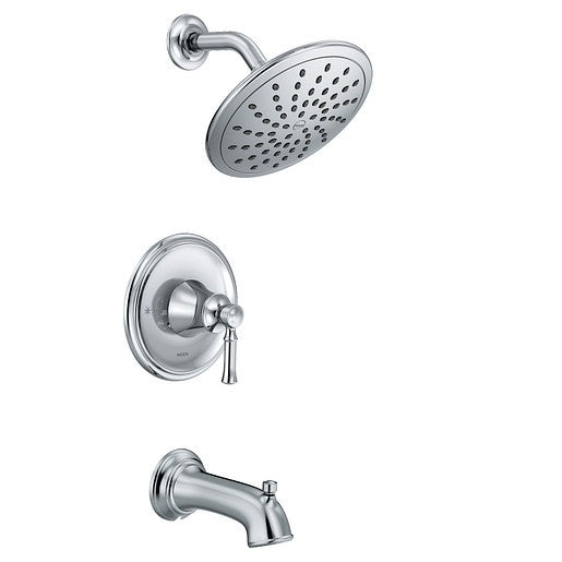 MOEN T2283EP Dartmoor Posi-Temp Rain Tub & Shower Faucet Trim Kit - Chrome