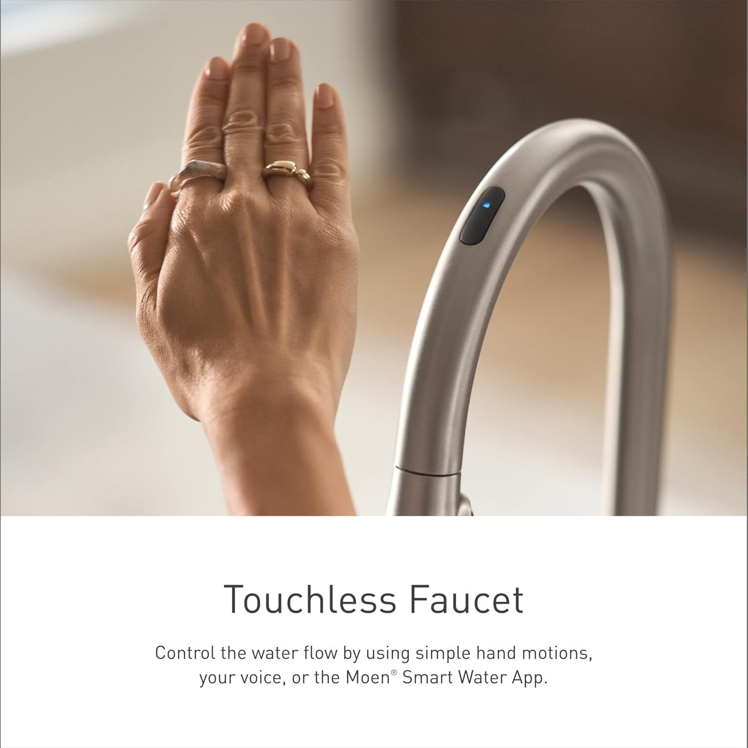 MOEN 87014EWSRS Essie Touchless Pull-Down Sprayer Kitchen Faucet Bsuhed Nickel