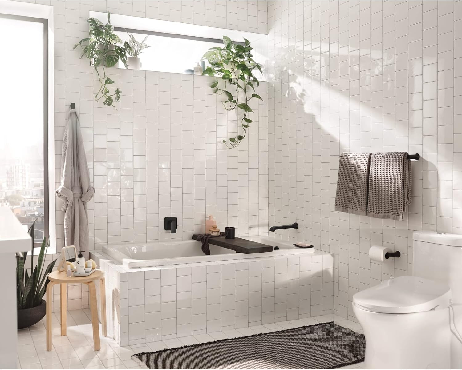 Moen WT901BN Genta LX 1-Handle Non Diverter Wallmount Tub Filler Brushed Nickel