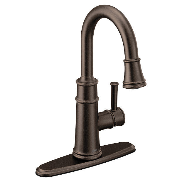 Moen Belfield Oil Rubbed Bronze One-Handle High Arc Pulldown Bar Faucet 6260ORB