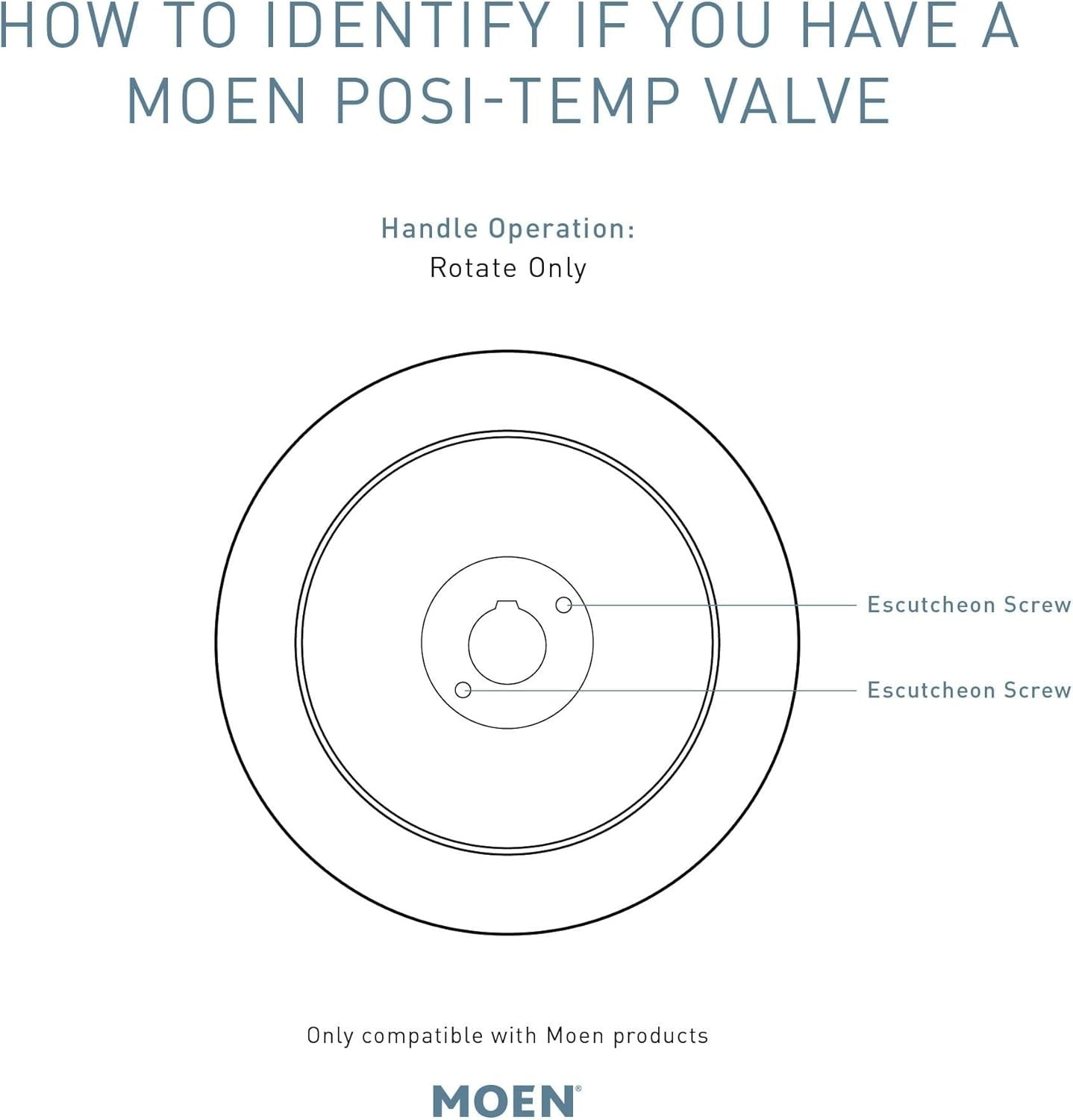 MOEN TS2201BN Doux Posi-Temp 1-Handle Valve Trim Kit Brushed Nickel