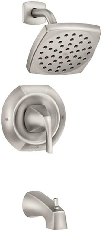 Moen Lindor 82504SRN Shower Bathtub Set Brushed Nickel