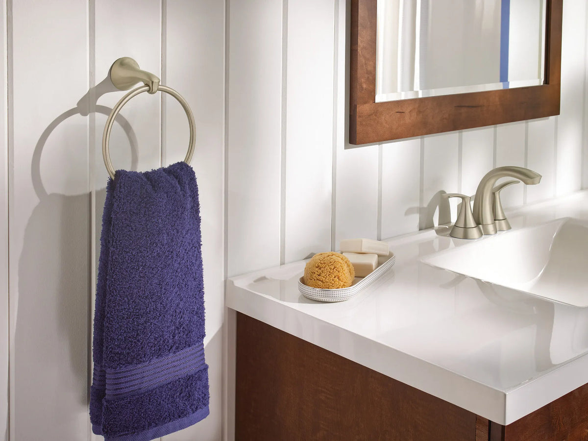 MOEN WS84550SRN Darcy Double Handle Bathroom Faucet -Spot Resist Brushed Nickel