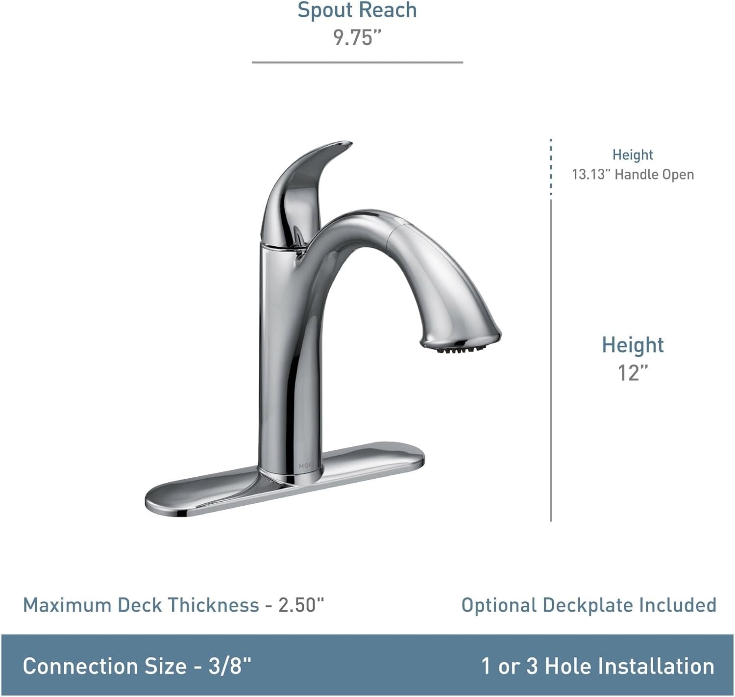 Moen 7545SRS Camerist One-Handle Pullout Kitchen Faucet - Spot Resist Stainless