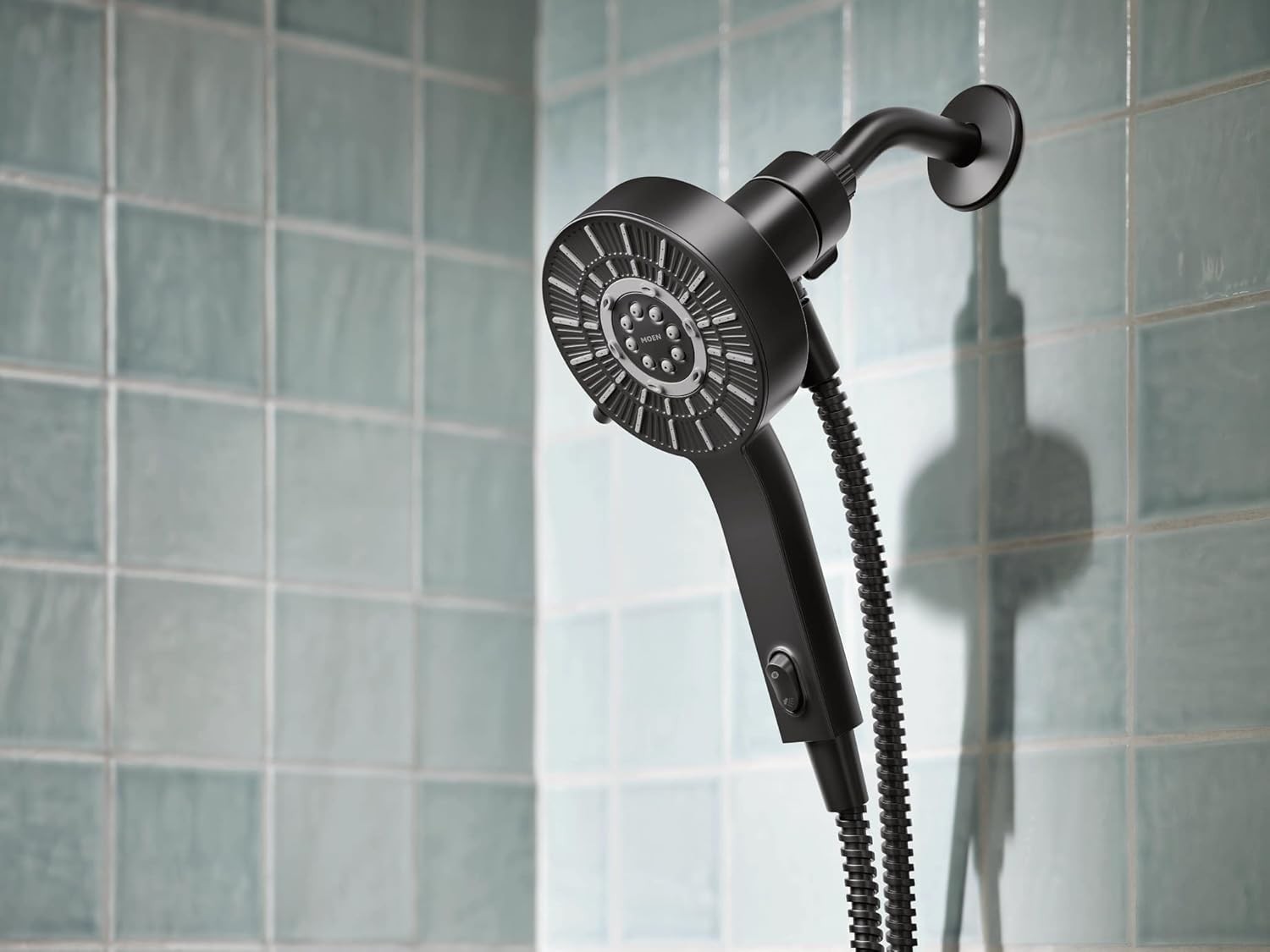 Moen Water Saving Handheld Shower Head Magnetic Docking -Matte Black 230H2EPBL