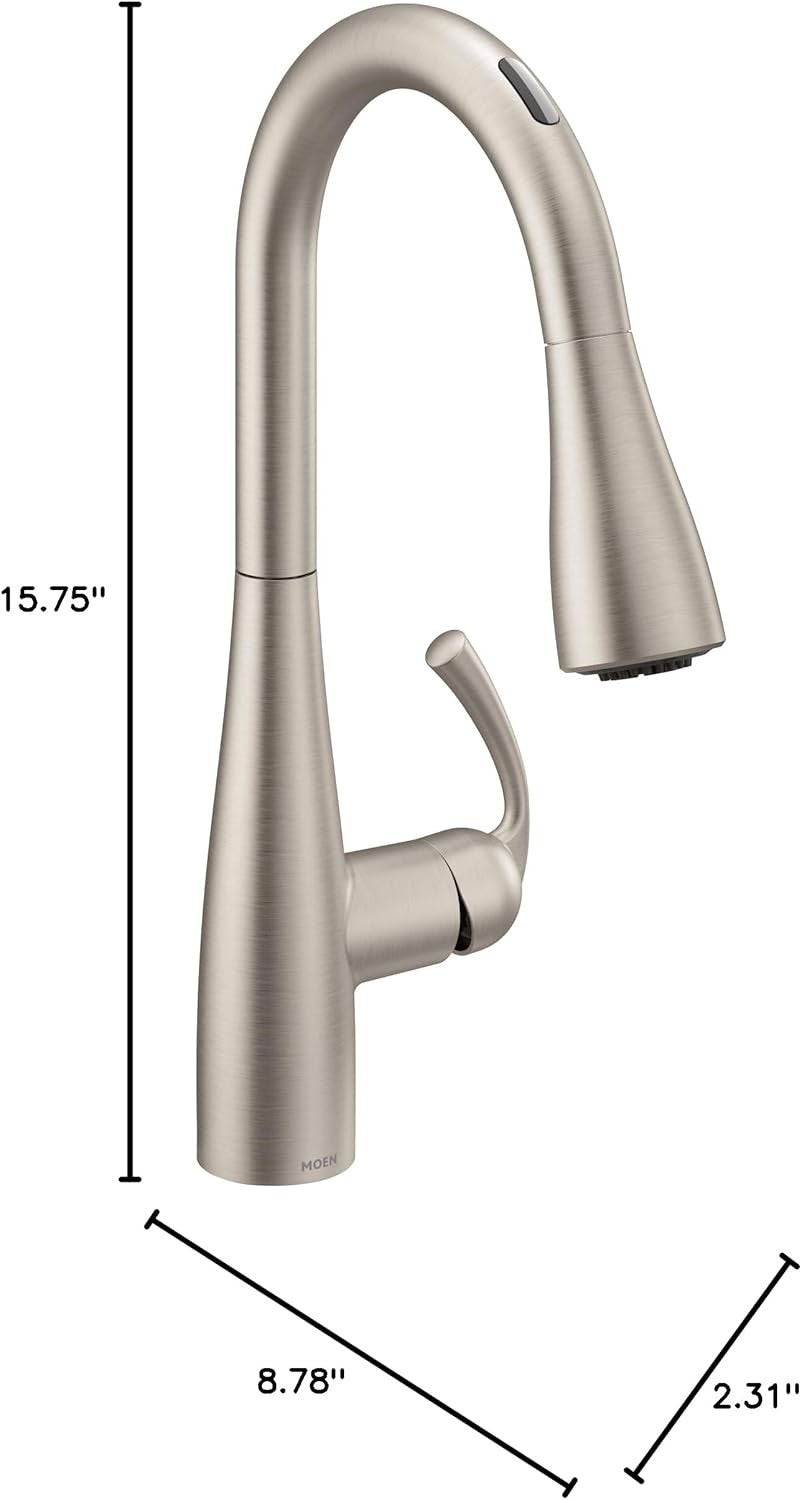 MOEN 87014EWSRS Essie Touchless Pull-Down Sprayer Kitchen Faucet Bsuhed Nickel