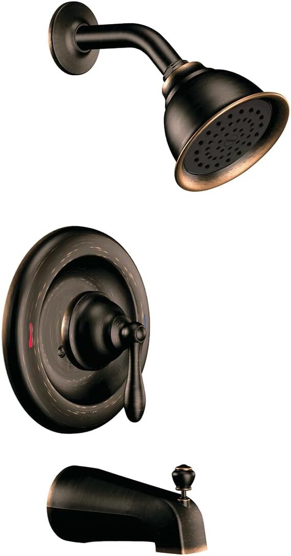 Moen 82496EPBRB Caldwell Tub & Shower Faucet Kit in Mediterranean Bronze