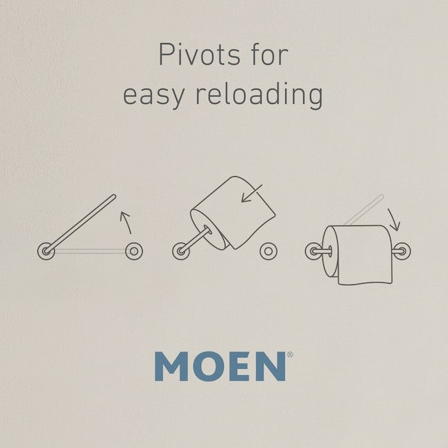 Moen Y3108BL Caldwell Pivoting Toilet Paper Holder - Matte Black