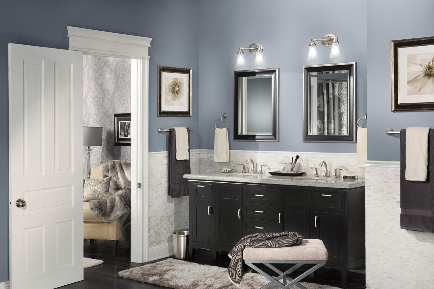 Moen T6420BN Eva High Arc Widespread Bathroom Sink Faucet Brushed Nickel