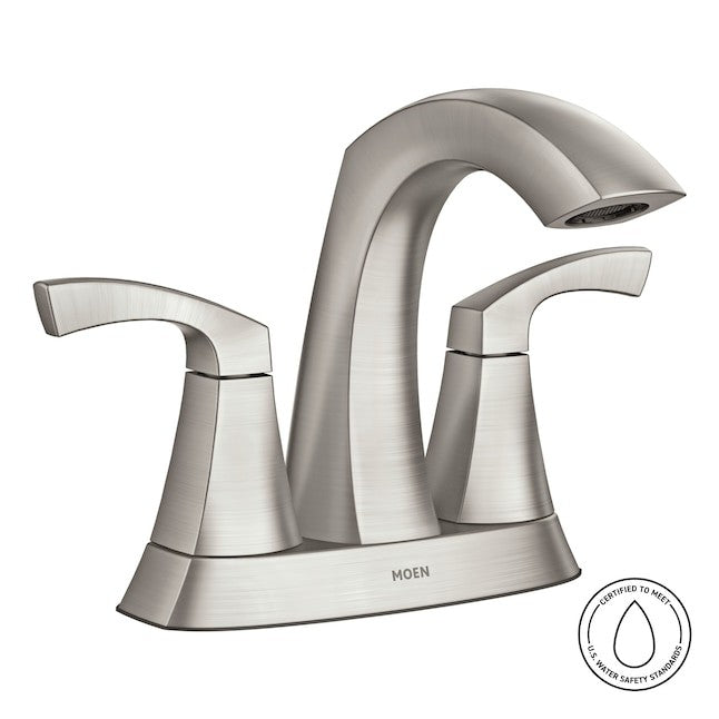 Moen 84506SRN Lindor Bathroom Faucet Spot Resist Nickel 2 Handle High Arc