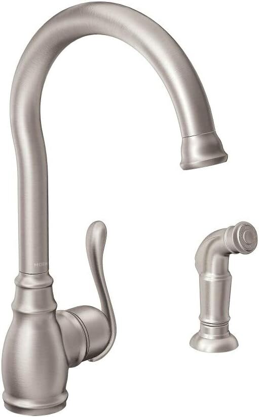 Moen 87650SRS Spot Resist Stainless Anabelle Kitchen Faucet with Side Spray