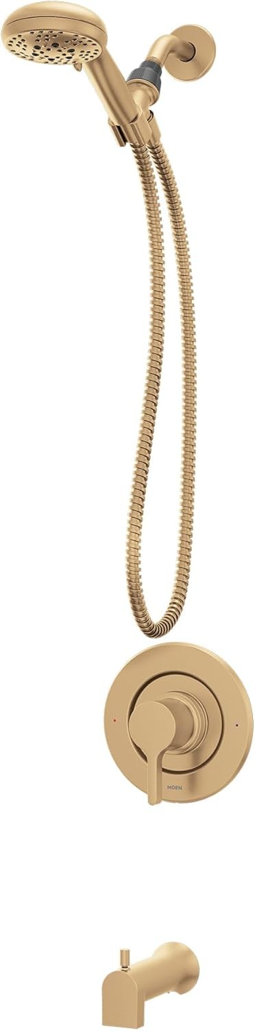 MOEN Beric Single Handle 5-Spray Tub&Shower Faucet 1.75 GPM Bronzed Gold w/Valve