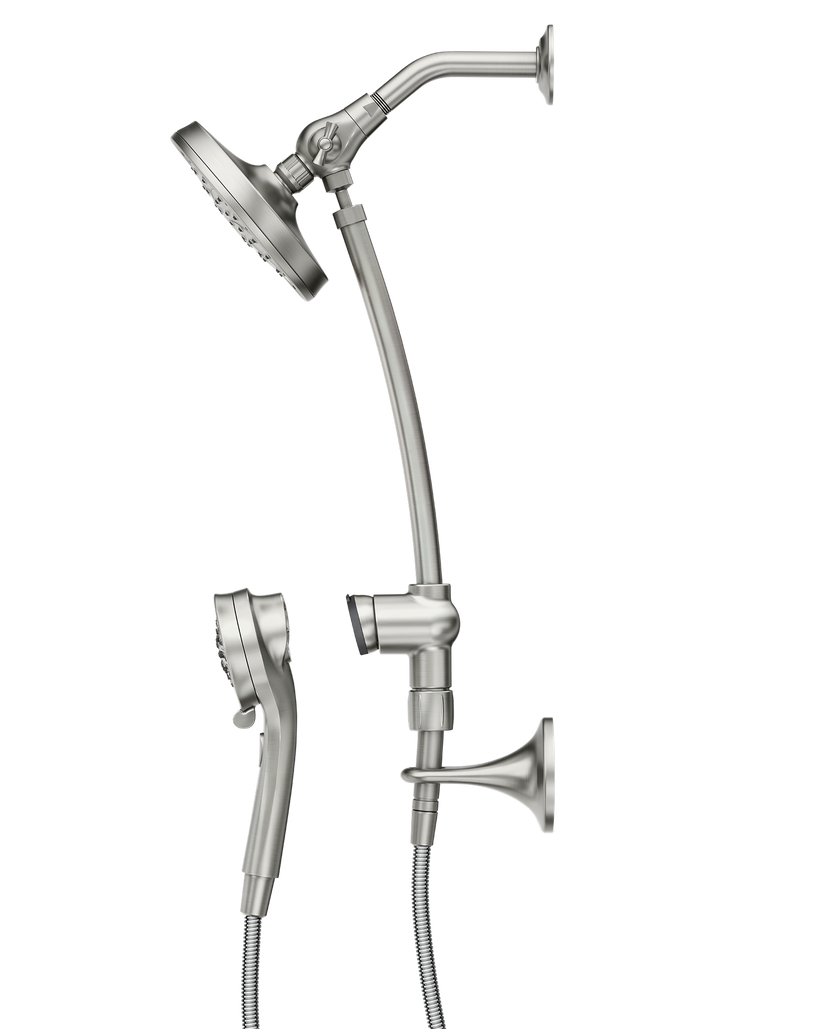 MOEN Attract Magnetix 6-Spray Patterns Dual Shower Heads Brushed Nickel 28586SRN