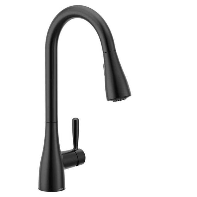 Moen 87260BL Matte Black Doherty Black 1-Handle Pull-down Kitchen Faucet