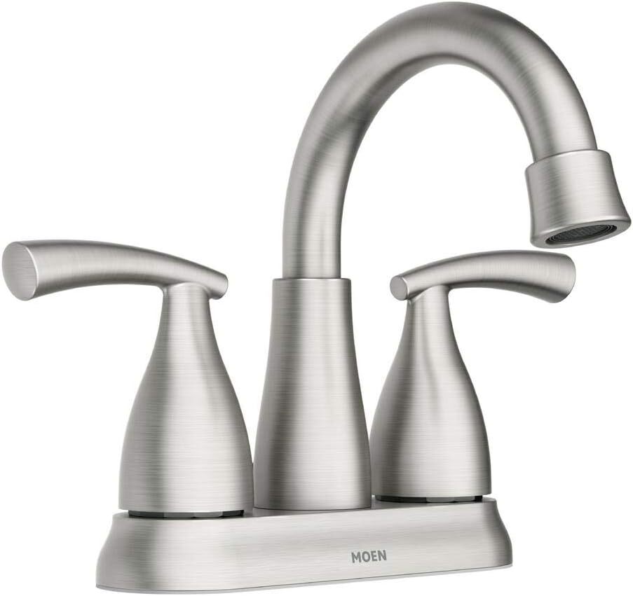Moen 84128SRN Essie  Brushed Nickel Two-Handle Centerset Bathroom Faucet