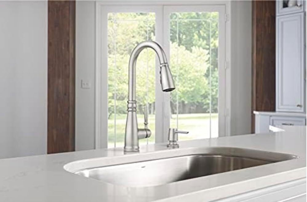 MOEN 87162SRS Boman Single Handle Pull-Down Sprayer Kitchen Faucet W/ Reflex