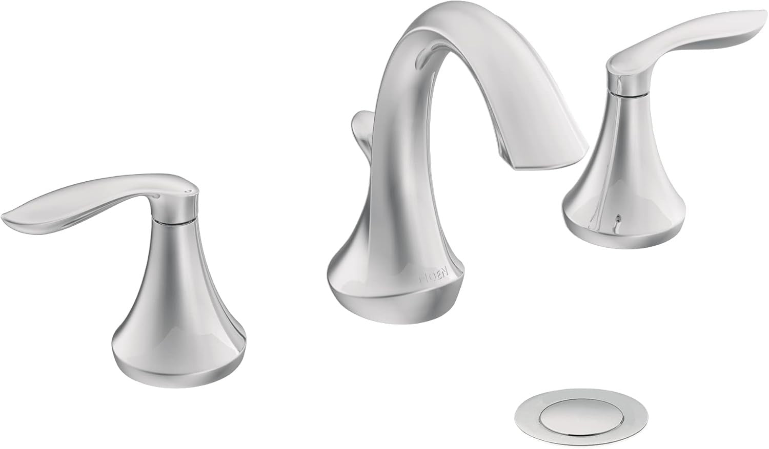 Moen T6420 Eva 2-Handle High Arc 8" Widespread Bathroom Faucet - Chrome