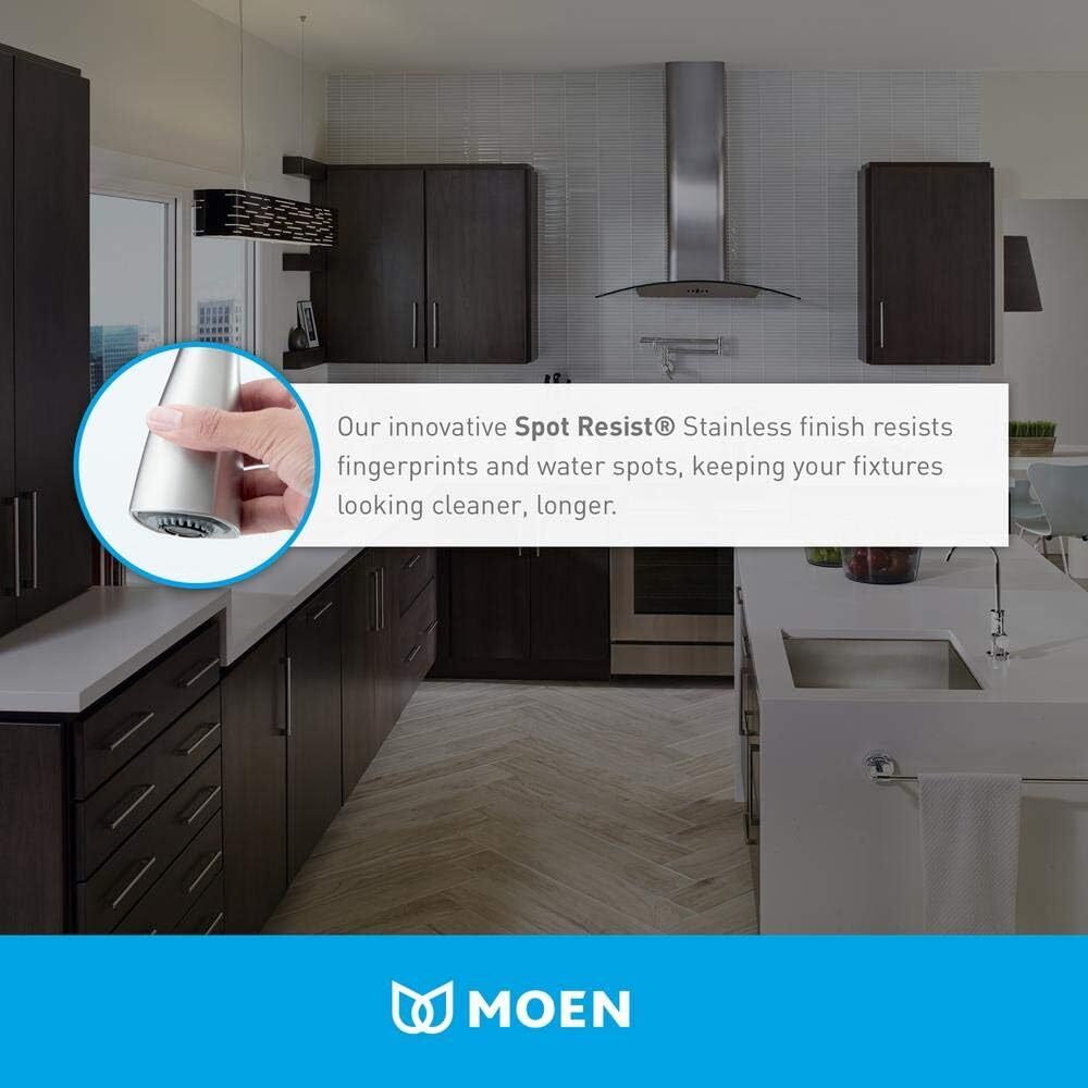 Moen Kitchen Faucet Single-Handle Side Sprayer Spot-Resistant Stainless 87506SRS