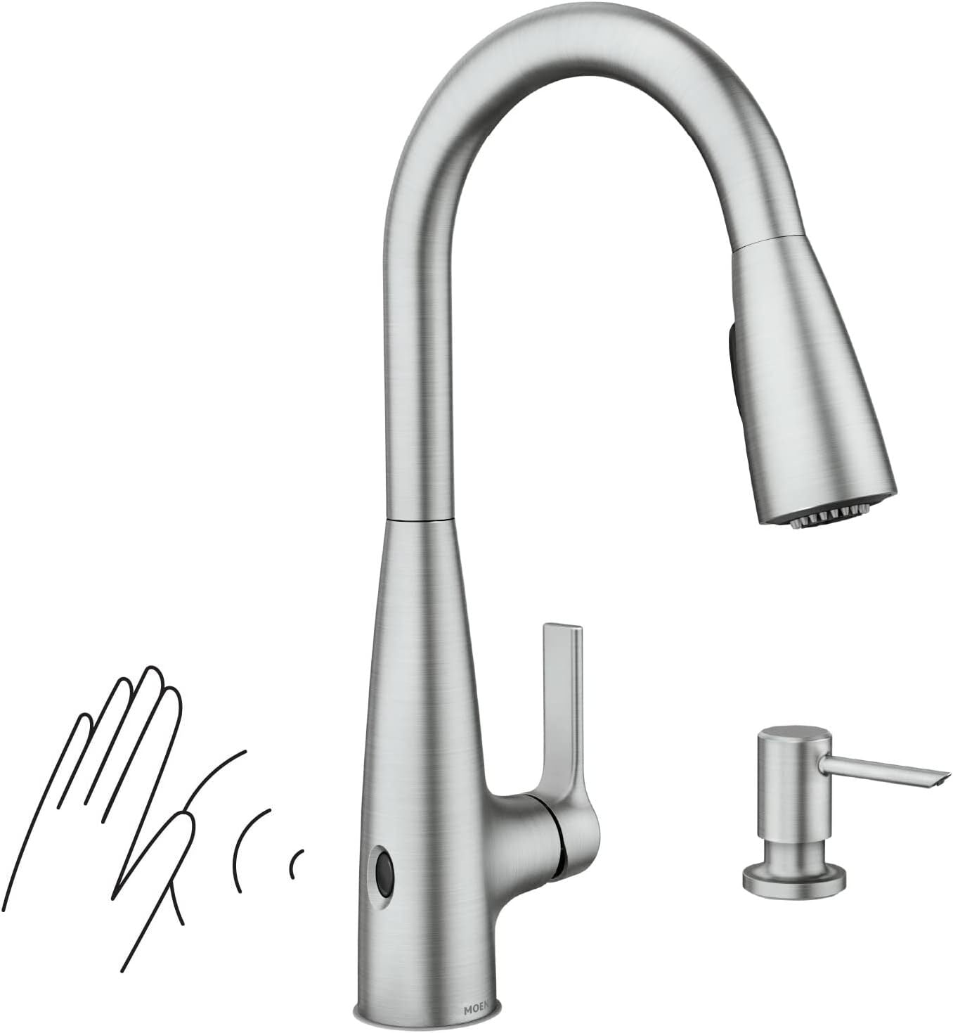 Moen 87627EWSRS Haelyn MotionSense Pull-Down Kitchen Faucet - Stainless Steel