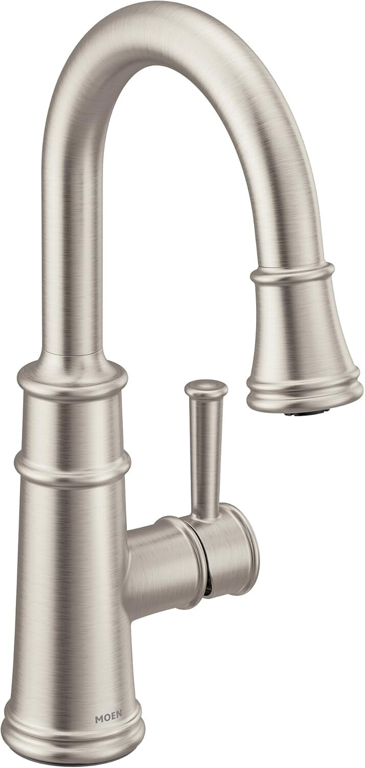 Moen 6260SRS Belfield 1-Handle Pulldown Bar Faucet Clean Spot Resist Stainless
