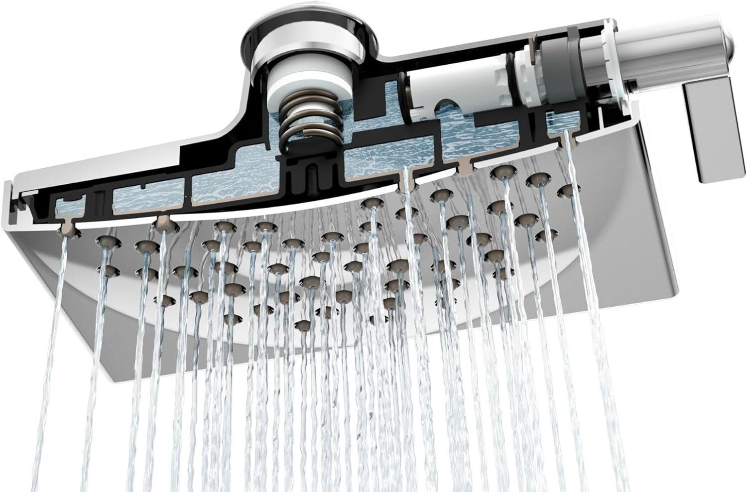 Moen S6345EP Velocity Chrome Two-Function 8 1/2" Diameter Spray Shower Head